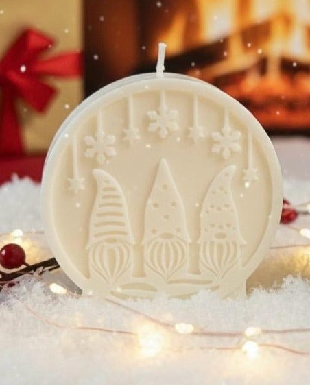 Bola de Navidad Plana con gnomos