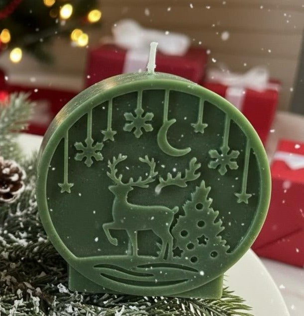 Bola de Navidad Plana con reno