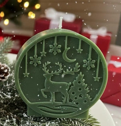 Bola de Navidad Plana con reno