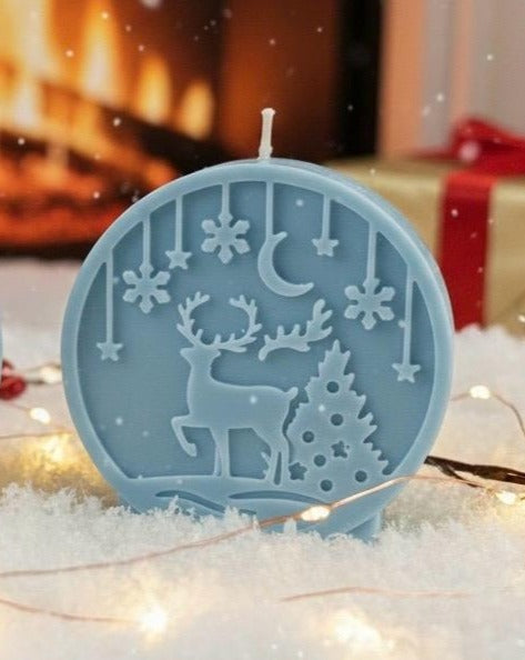 Bola de Navidad Plana con reno
