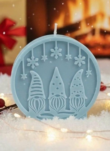 Bola de Navidad Plana con gnomos